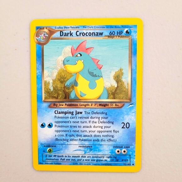 Classic Dark Croconaw 32/105 Neo Destiny Uncommon Pokemon Card - Picture 1 of 2